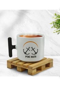 Resim Bk Gift Kişiye Özel Tekne Marin Ve Denizcilik Tasarımlı Siyah T Kulplu Middle Kupa-2, Arkadaşa Hediye Kobitmeyencom33413 Bk Gift 
