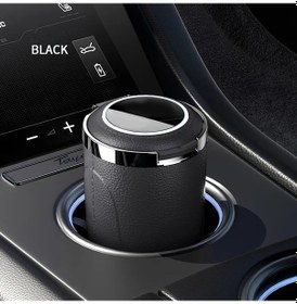 Resim Xuweiwei Siyah Portable Araç Küllüğü Kapaklı Pembe Tasarım Çıkarılabilir Küllük Tutucu 