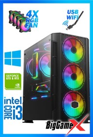 Resim BigGameX FG19 İNTEL İ3 4.NESİL 16GB RAM 512GB SSD GTX1650 OYUNCU MASAÜSTÜ BİLGİSAYAR 