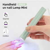 Resim Tak-Çalıştır LED Tırnak Lambası - Taşınabilir Kablolu - Ücretsiz Jel Oje Işığı, Yeşil PP / Mavi Işık Lambası, Takma Tırnaklar, El ve Ayak Tırnakları İçin, Pil/Adaptör Gerekmez (Tırnak Yapıştırıcı/Oje ile Uyumlu) - Salon ve Ev Kullanımı 