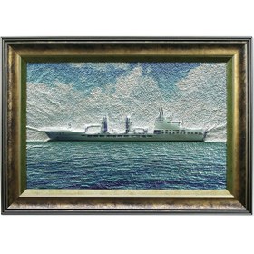 Resim E38 El İşçiliği Aliminyum Folyo Kabartma Tablo Dimdeg 70x50 CM -6000 