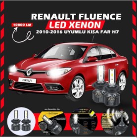 Resim Renault Fluence 2010-2016 Kısa Far Uyumlu Şimşek Etkili Led Xenon Premium Series H7 