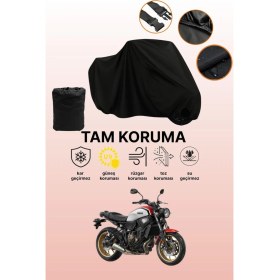 Resim Dokaca Siyah Yamaha Xsr 700 Uyumlu Motor Branda, Koruyucu Örtü, Motosiklet Brandası 
