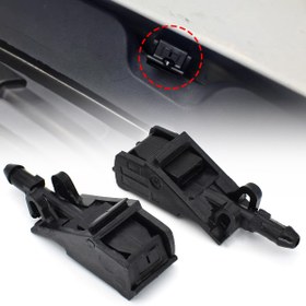 Resim 2 adet Evrensel Ön Cam Yıkama Yıkama Püskürtücü Nozul, Dayanıklı Plastik Jet Püskürtücü VW Passat B5, Golf, Jetta MK4, Bora, Polo, Beetle, Seat Araçlar için 