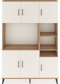 Resim Arges Dolap 10 Raflı 6 Kapaklı 132x30x195 Çam-aytaşı/çam Çam 