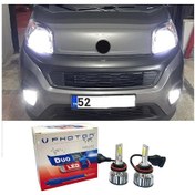 Resim Fiat Fiorino Led Xenon Uzun + Kısa Far Ampulü H4 Duo Yeni Seri Beyaz 