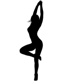 Resim Dansçı Folyo Sticker Derstv1109 60cm Uzunluk Siyah 