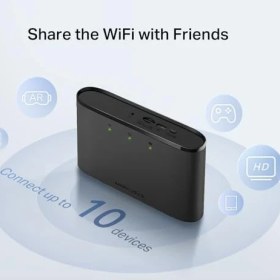 Resim MT110, 4g Taşınabilir Mobil Modem, 150MBPS Ye Kadar Internet Hızı, 10 Cihaza Kadar Bağlantı, 2200 Mah Batarya, Kurulum Gerektirmez, Mobil Uygulama Desteği 