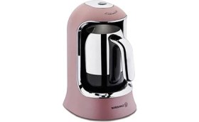 Resim Korkmaz Kahvekolik Rosagold/Krom Otomatik Kahve Makinesi 
