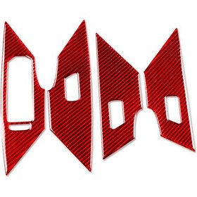 Resim Volkswagen Sagitar 2019-2023 İçin 4 Adet / Set Soldan Direksiyonlu Kaldırma Düğmesi Etiketi Kırmızı 1 Adet 