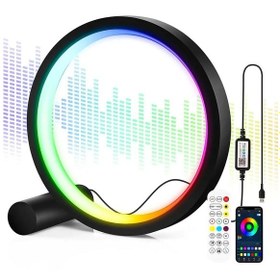 Resim Yenilzd Masaüstü Müzik Ritim Gece Lambası 10 İnç Akıllı Rgb Renk RGB 