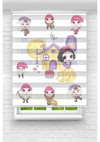 Resim Perdecizade Enxboy Yedi Cüceler Dijital Baskılı Zebra Perde-cocuk Odası-stor Perde Pz-2604 Renkli 