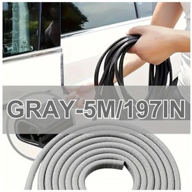 Resim Topnotch Gri 5m Universal Kapı Kenar Koruyucu Çarpışma Önleyici Ses Geçirmez 