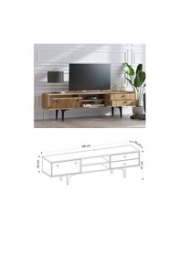 Resim Decormet Alessa Tv Sehpası Safir Meşe Diğer 