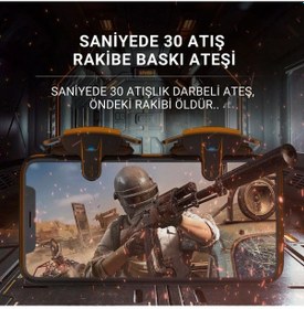 Resim Coofbe Profesyonel Yüksek Hassasiyetli 2 Adet Şarjlı Telefon Tetik Mobil Oyun Tetik Aparatı 4 Buton Nişan Ve Tetik Tuşu 