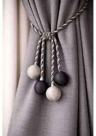 Resim 4 Toplu Halat Sarım Tavan Braçöl Fon Ve Tül Perde Bağı Antrasit-gri 1 Adet Antrasit - Gri 