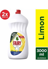 Resim Fairy Limon Kokulu Sıvı Bulaşık Deterjanı 2 x 1500 ML 
