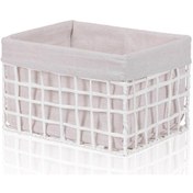 Resim The Mia Braid Hasır Organizer Sepet Beyaz 30x22x19 Cm 