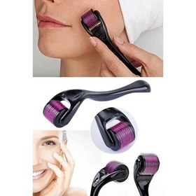 Resim Dermaroller Titanyum Uçlu 540 Iğneli Derma Roller 1 mm Iğne Cilt Yüz Vücut Yenileme Masaj Aleti 