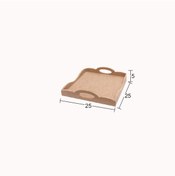 Resim Ahşap Küçük Kare Tepsi 25X25Cm T767 