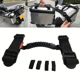 Resim BMW R1250 R1200Gs/Adv Lc R1200 Gs F750Gs F850Gs F800 & Honda Crf1000L Africa Twin için Motosiklet Evrensel Alüminyum Kutu Yan Kolu Kayış Paketi - Motosiklet Yan Çantaları için El Kayışları 