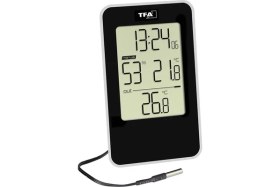 Resim Tfa 30.5048.01 Dijital Sıcaklık ve Nem Göstergesi | Kablolu Dış Sıcaklık Sensörlü 