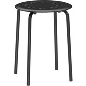 Resim FNF Tabure Siyah A Kalite Ikea Mutfak Bahçe Sandalyesi Taburesi 45x32x40 Cm Ayak:çelik Koltuk Plastik 