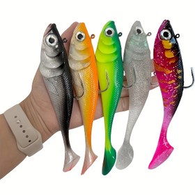 Resim 7, 172.72cm 95g Kurşun Yumuşak Balıkçılık Yem - Gerçekçi Balık Deseni ile T-Tail Tasarımı, Tuzlu ve Tatlı Su için Çok Renkli Gerçekçi Yem, Dayanıklı PVC Malzeme, Büyük Balıklar için İdeal, Balıkçılık Yem, Gerçekçi Balık Yem, Dayanıklı Balıkçılık Yem 