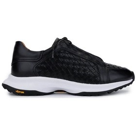Resim Tamer Tanca Erkek Hakiki Deri Siyah Sneakers & Spor Ayakkabı 1092 22221 Erk Ayk Y25 Sıyah Dr/orgu Siyah 