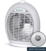 Resim KUMTEL Fanlı Isıtıcı Termostatlı 2000 W LX-6331 T Gri Kumtel