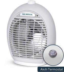 Resim KUMTEL Fanlı Isıtıcı Termostatlı 2000 W LX-6331 T Gri 