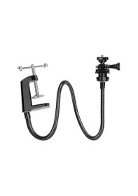 Resim Vkemall Brio 4k, C920-c930e Web Kameraları İçin 360 Açı Ayarlı, 5.2cm Maksimum Kalınlıkta Masa Tutuculu, 40cm Uzunluklu Gooseneckli Kamera Braketi Siyah 