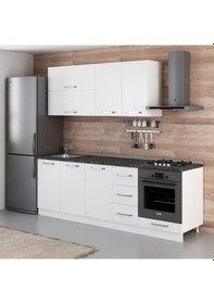 Resim Minar 235 Cm Mutfak Dolabı Beyaz 235-B6 Beyaz 