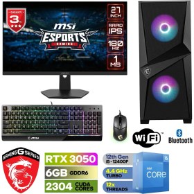 Resim Şafak-Msi -Gaming Pc Ddr5 -27”180HZ 1 Ms-Rtx 3050 6gb-Intel I5 12400F-32GB Ddr4 Ram – 1 Tb M.2 Ssd-Klavye-Mouse Msi -Windows 11 Pro 