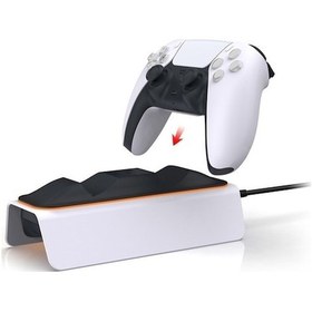 Resim Flybuy Dobe Ps5 Kablosuz Saplı Hızlı Şarj, 2 Kişilik Çift Kişilik Şarj Cihazı 