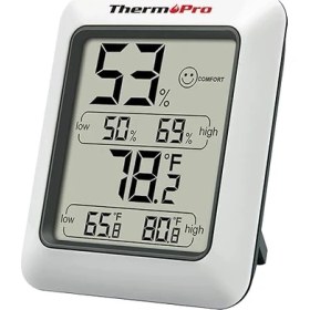 Resim TP50 Dijital Termo-Higrometre, Iç Mekan Termometresi, Higrometre, Sıcaklık ve Nem Ölçer, Oda Iklimi Kontrolü, Oda Havası Kontrolü, Klima Monitörü Için 