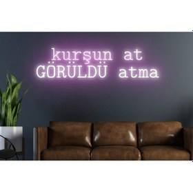 Resim Twins Led Kurşun At Görüldü Atma Yazılı Neon Tabela Pembe Model:model:17503366 Pembe 