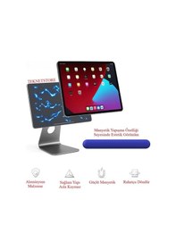 Resim Apple Uyumlu iPad Air 5. Nesil M1 2022 10.9 Inç Tablet Manyetik Yapışan Tablet Tutucu Masaüstü 