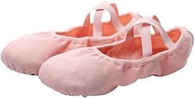 Resim Yetişkinler İçin Rahat Ve Hafif Ayakkabıları Esnek Bant Tasarımlı Bale Yoga Modern Ve Daha Fazlası İçin Uygun Doğal Ballet Slipper 