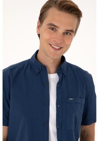 Resim U.s. Polo Assn. Erkek Lacivert Gömlek Kısa Kollu 50302500-vr033 Lacivert 