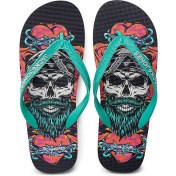 Resim Jack & Jones Erkek Jfwcolour Desenli Parmak Arası Terlik 12230633 Antrasit-Okyanus 