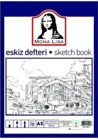 Resim Monalisa Eskiz Defteri A-5 Dokulu Kağıt Kara Kalem Çalışma Defteri 50 Yaprak 120 G 14,8 x 21 CM 1 Adet 