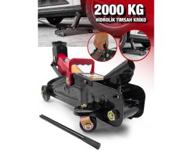 Resim Proxtech 2 Ton Profesyonel Yüksek Kalite 2 Ton Arabalı Tekerlekli Hidrolik Kriko Plastik Taşıma Çantalı Kriko 