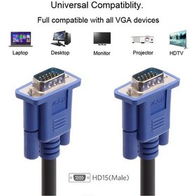 Resim Vcom Cg341Ad-40.0 Mavi Konnektör Siyah 40Mt Vga-M-Vga-M Kablo 