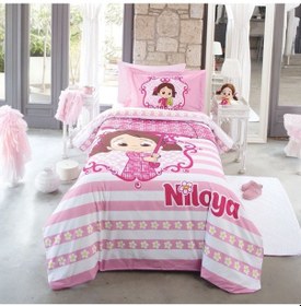 Resim Tek Kişilik %100 Pamuk Çocuk Nevresim Takımı, Lisanslı Niloya Desenli Nevresim 160x220cm 