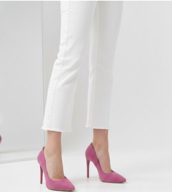 Resim Fox Shoes 8922151902 Pembe Süet İnce Topuklu Kadın Stiletto 