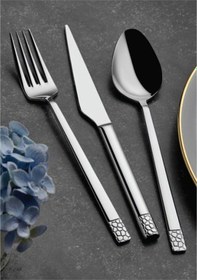 Resim Olika Defne 30 Parça Paslanmaz Çelik Çatal Kaşık Bıçak Seti D3001 