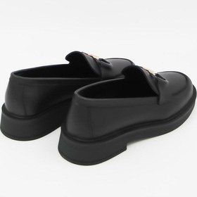 Resim X-trend V Tokalı Deri Kadın Babet - Siyah Siyah 