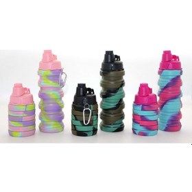 Resim Katlanabilir Portatif Silikon Su Şişesi 500 Ml 