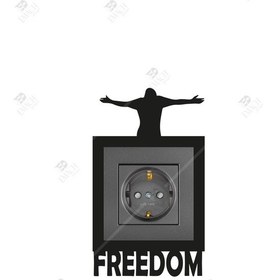 Resim Freedom Temalı Tekli Priz Çerçevesi Dekorasyon 